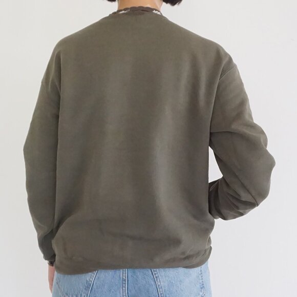 Vintage Northern Reflections Green Birdhouse Birds Leaves Sweatshirt Cabincore M - Picture 2 of 11